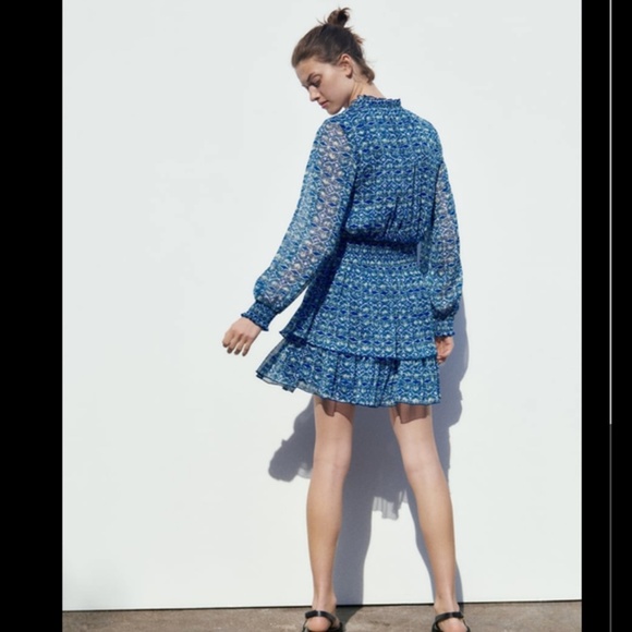 PRINTED MINI DRESS - Picture 4 of 9